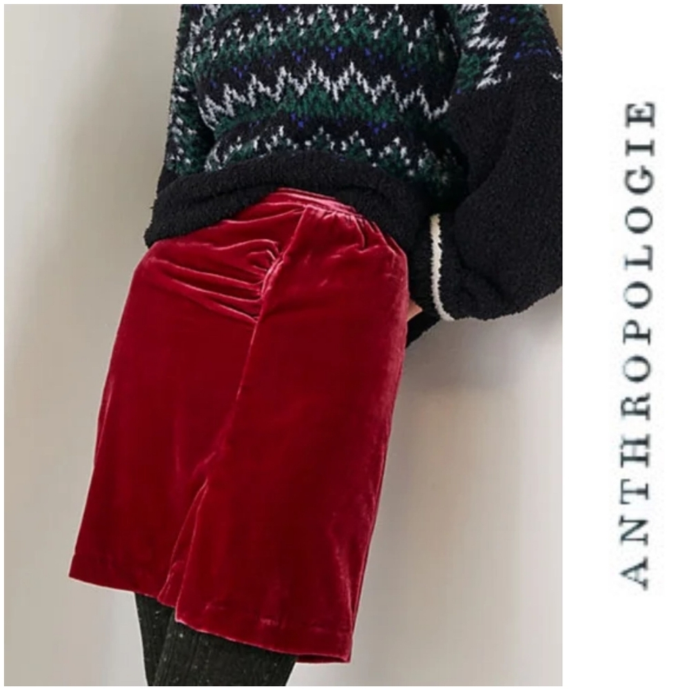 Anthropologie Monte Velvet Mini Skirt ⭐️⭐️